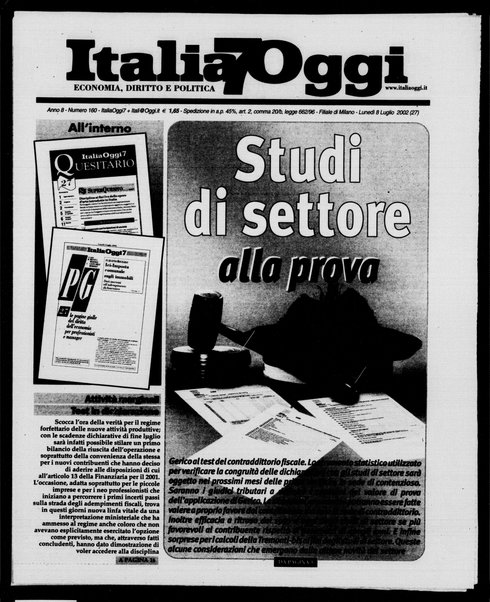 Italia oggi : quotidiano di economia finanza e politica